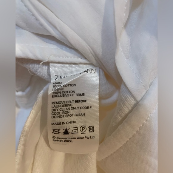 ❌SOLD❌ NWT Authentic Zimmermann Devi high-waisted trousers size AU 3 - Picture 7 of 8